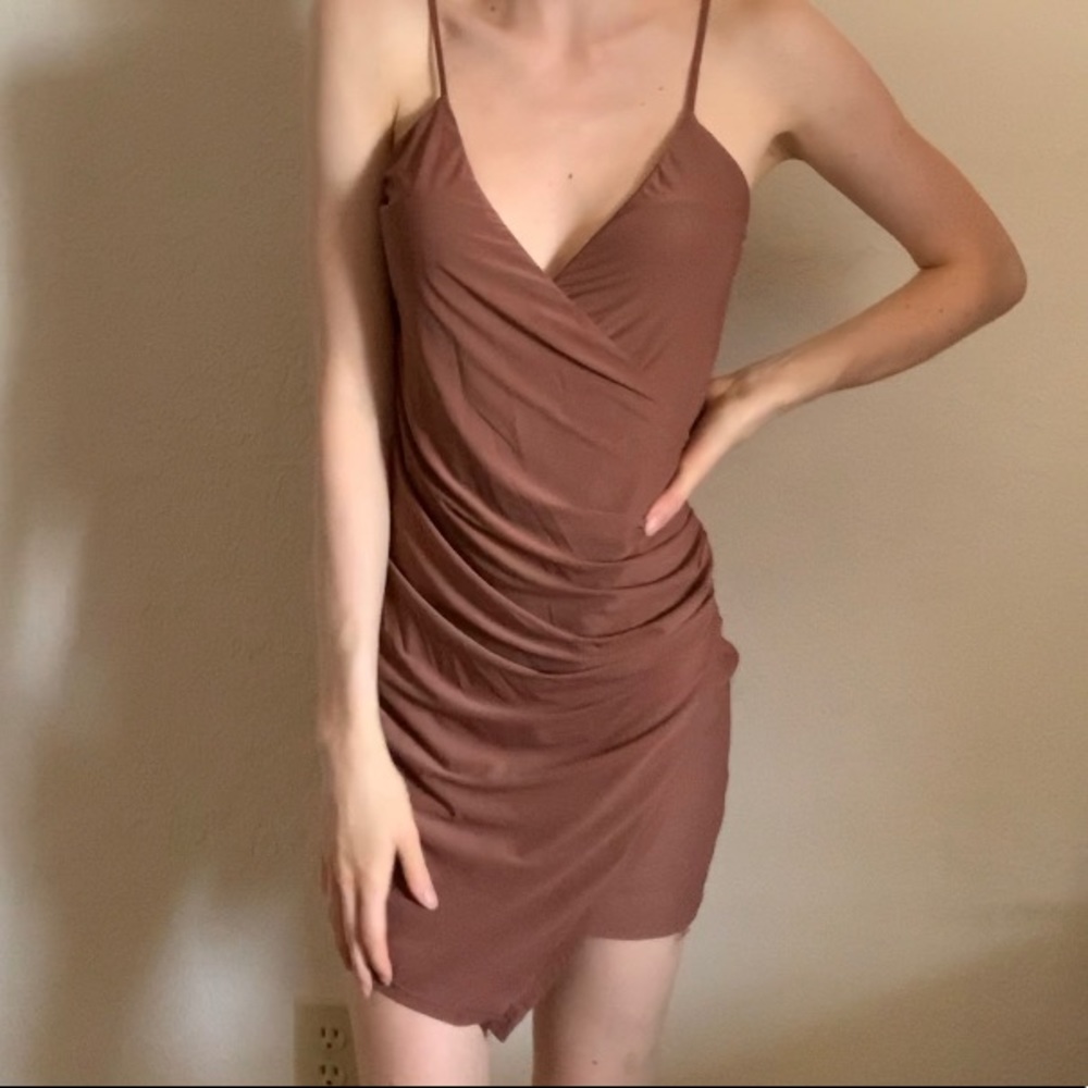 Mauve Wrap Tank Dress